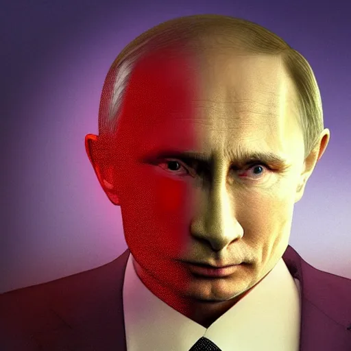 Image similar to putin as a demon, concept art by xi gang, trending on instagram, neo - dada, official art, iso 2 0 0, rendered in maya