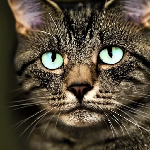 Prompt: cat soldier in call of duty warzone 4k, brown-green eyes, heterochromia, high detail, high-resolution photograph, professional photography, ultra-detail
