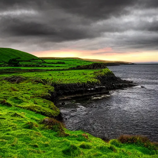 Prompt: landscape photo of ireland, hdr, 4 k, 3 5 mm