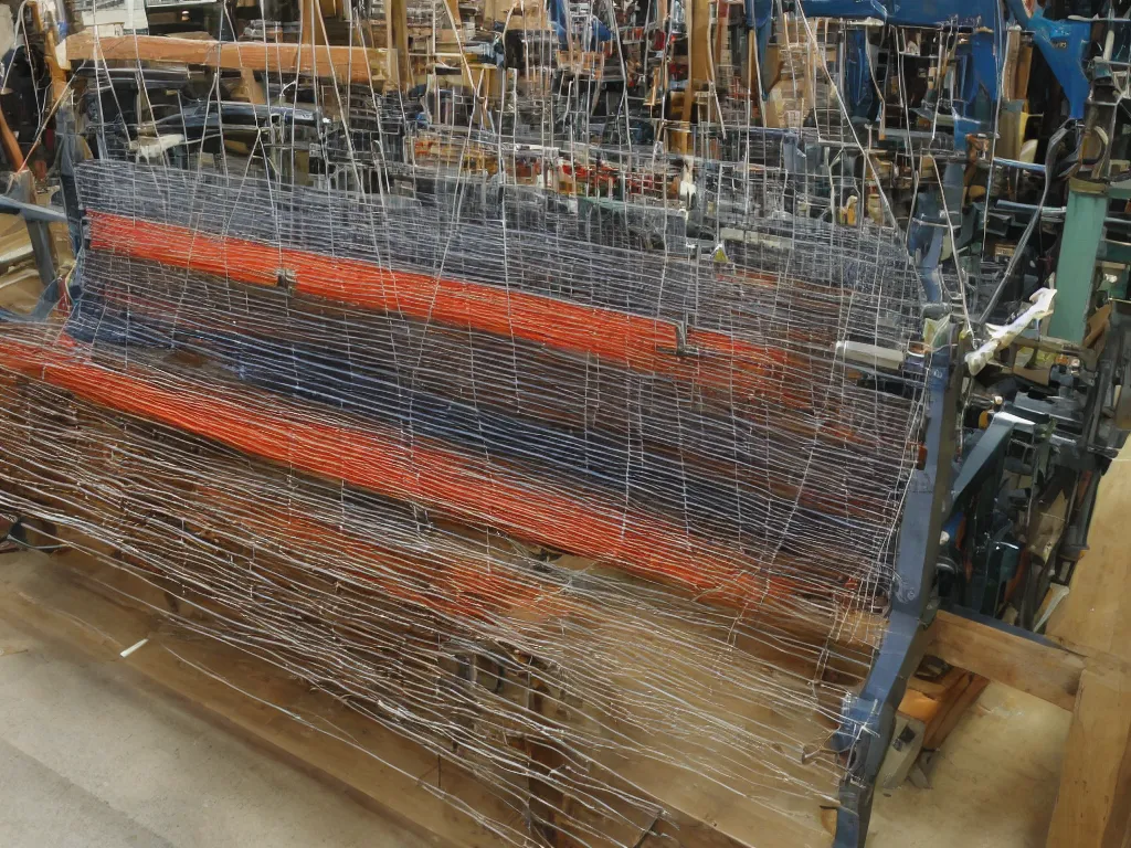 Image similar to industrial revolution weaving loom