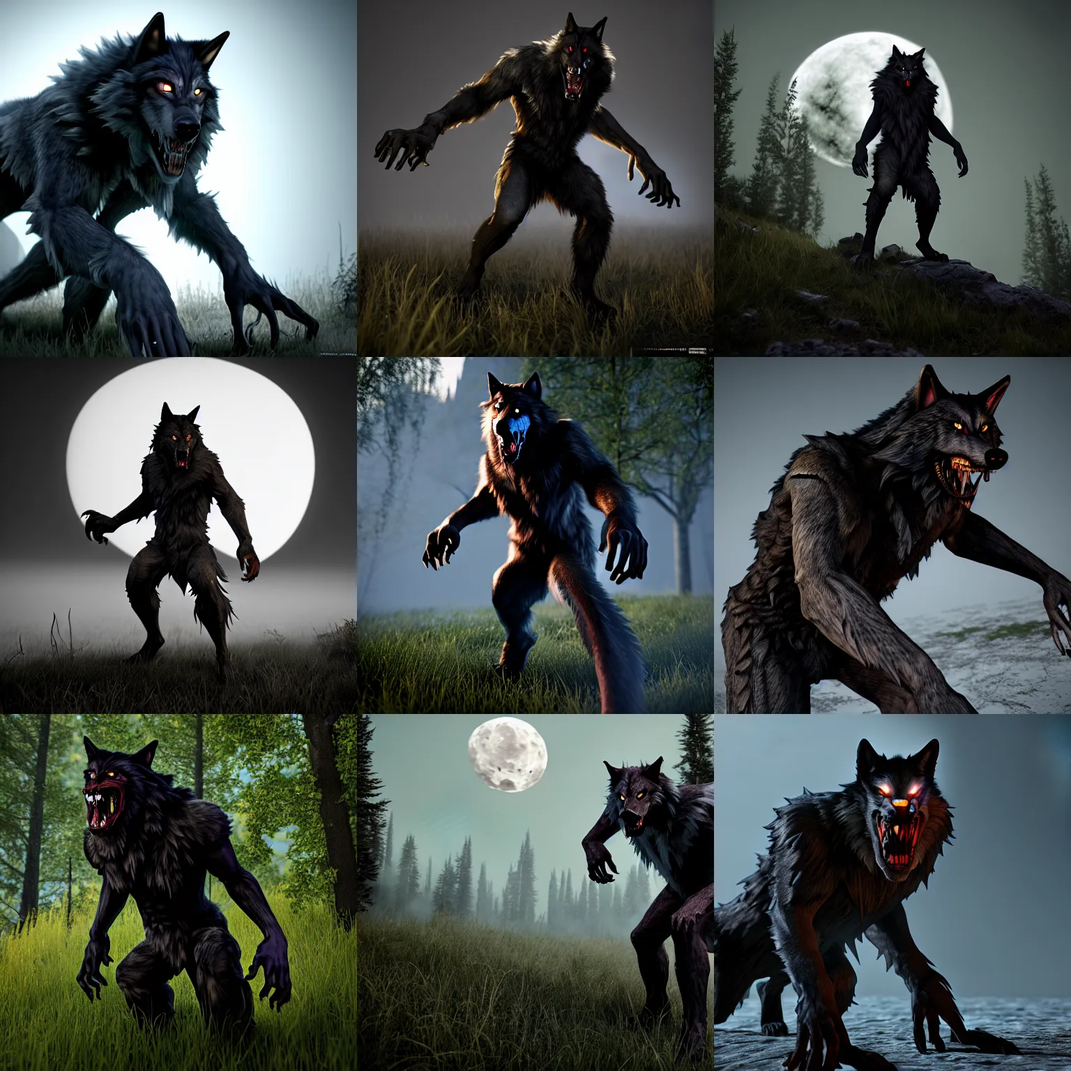 Image similar to werewolf from van helsing unreal engine hyperreallistic render 8k