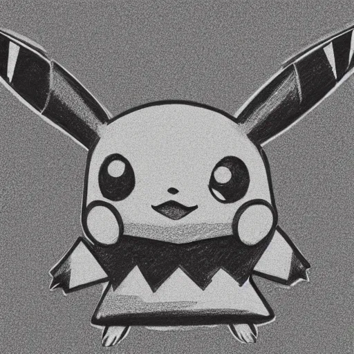 Image similar to pikachu wearing a christmas jumper pencil sketch highly detailed, smooth, sharp focus