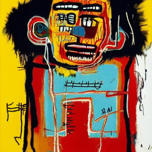 Image similar to a portrait of the weight of the world on your shoulders by jean - michel basquiat