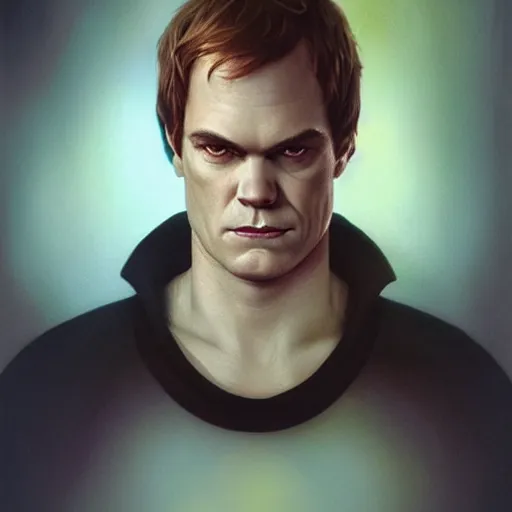 Prompt: dexter morgan by tom bagshaw