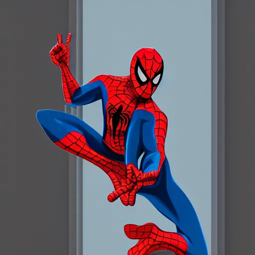 Image similar to spectacular spider man on vertical wall, chromatic aberration, medium level shot, illustration, concept art,