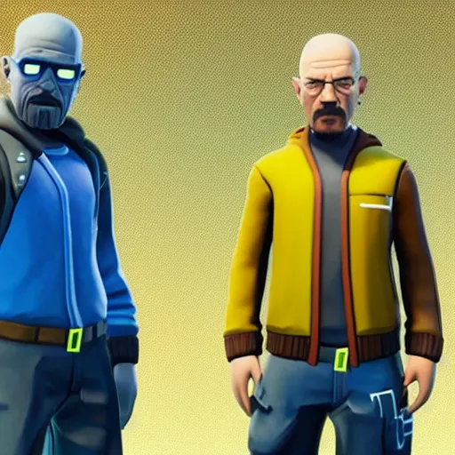 Image similar to walter white in fortnite