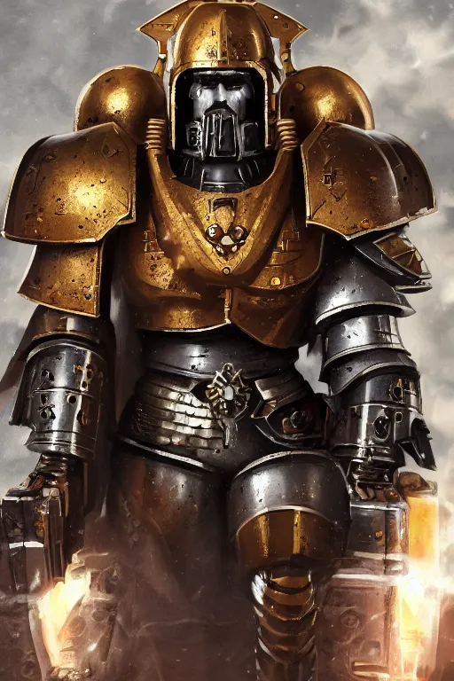 Image similar to armor portrait heros warhammer 4 0 k horus heresy fanart - the primarchs emperor by johannes helgeson animated with vfx concept artist & illustrator global illumination ray tracing hdr fanart arstation zbrush central hardmesh 8 k octane renderer comics stylized