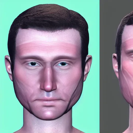 Prompt: Uncanny valley face