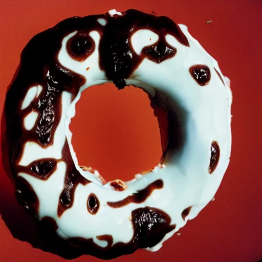 Image similar to the screaming void left where a glazed donut used to be, gritty, 2 2 0 film, piercing, luminuous