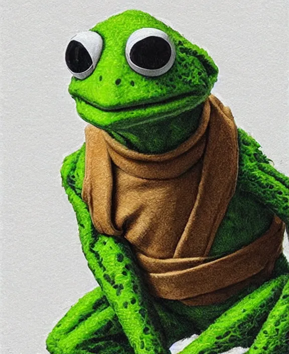 Prompt: portrait of Kermit the frog from Hereditary (2018), intricate, highly detailed, centered, artstation, concept art, smooth, sharp focus, illustration, bokeh art by artgerm and donato giancola and Joseph Christian Leyendecker