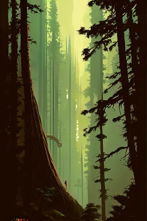 Image similar to greg rutkowski travel poster endor