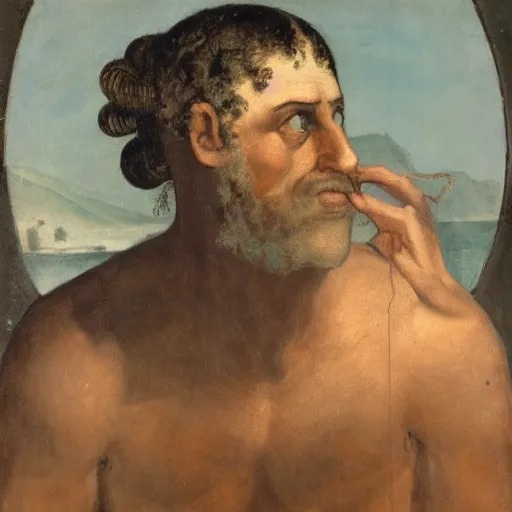 Prompt: portrait of polyphemus