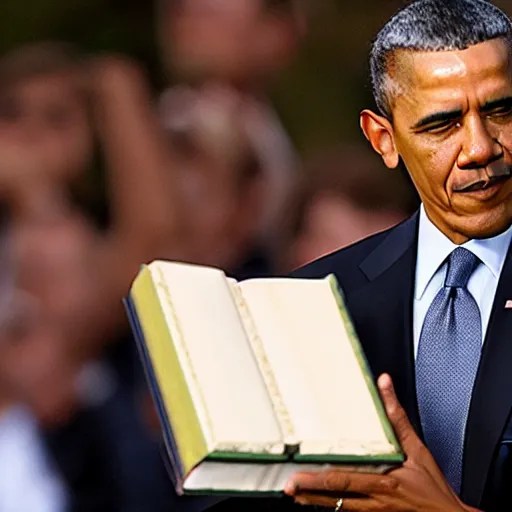 Image similar to barack obama with a copy of the bible in hand