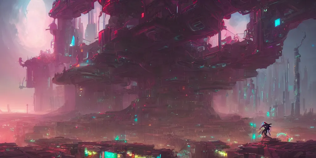 Prompt: cyberpunk world as seen from outer space concept art by pete mohrbacher and artgerm and wlop and greg rutkowski, digital art, highly detailed, intricate, sci-fi, neon colors, sharp focus, Trending on Artstation HQ, deviantart, unreal engine 5, 4K UHD image