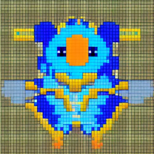 Image similar to Mudkip gen 1 sprite, pixel art