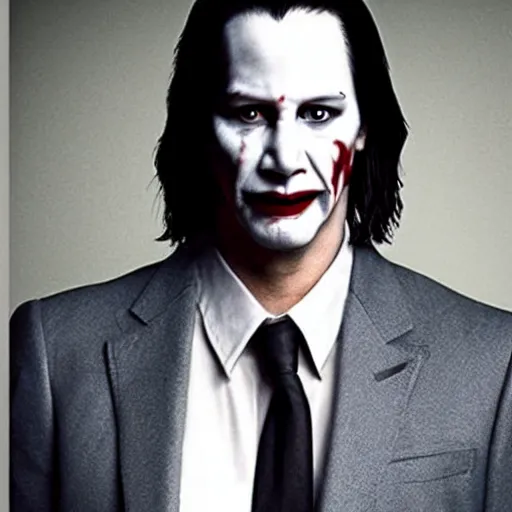 Prompt: keanu reeves as the joker