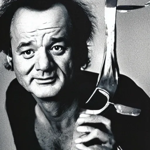 Prompt: bill murray as edward scissorhand