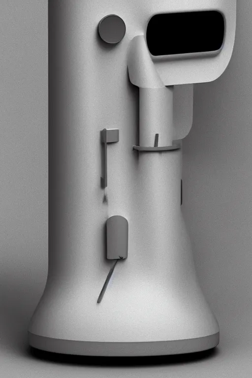 Prompt: Iconic Braun nuclear reactor designed by Dieter Rams, gorgeous 3D render