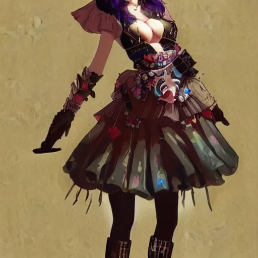 Prompt: concept art illustration of a beautiful young japanese christina hendricks natalie portman as anime protagonist, wearing tokyo harajuku street fashion combat warrior fantasy bikini, intricate, elegant, gorgeous, stunning, alluring, art by hyng tae kim, art style of blade and soul