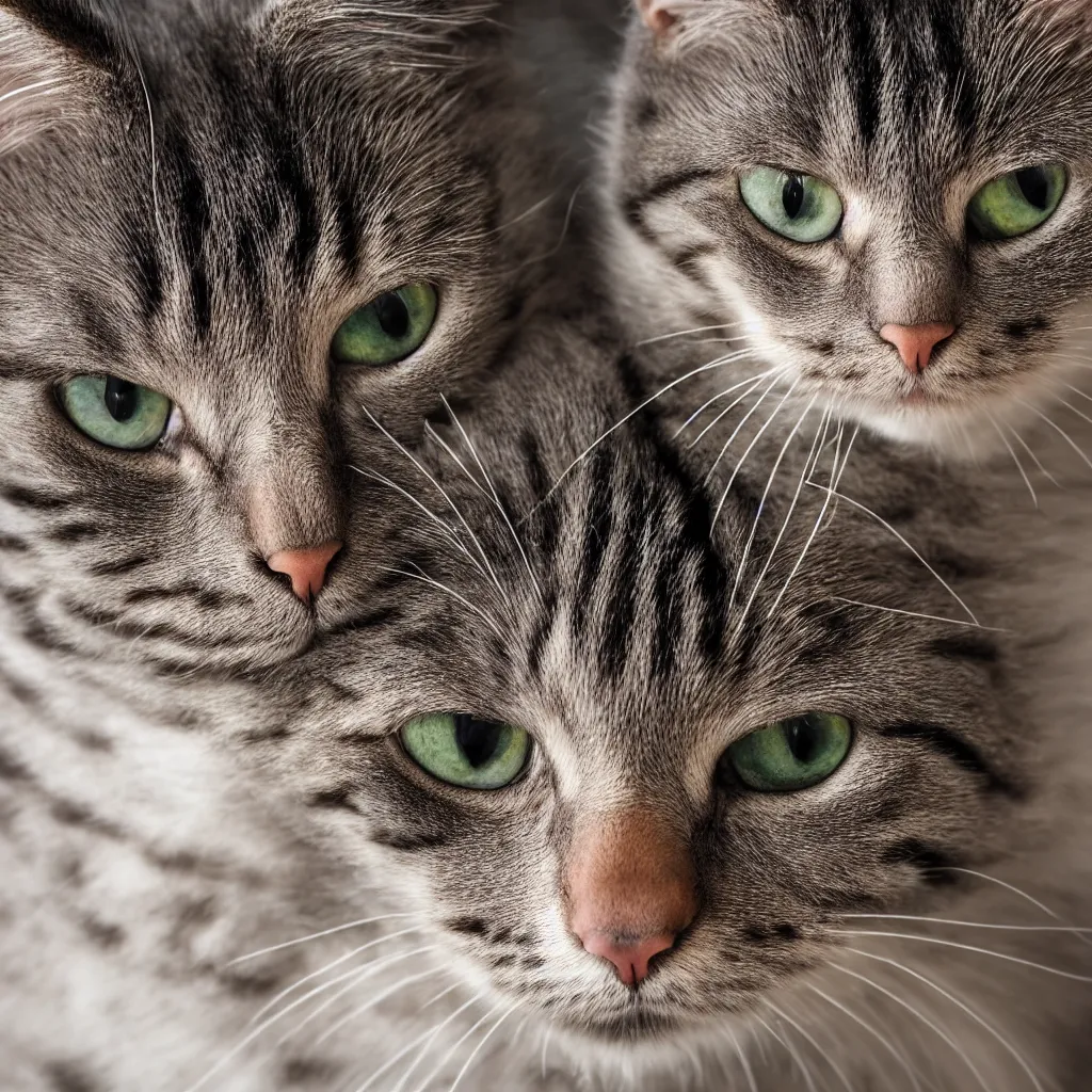 Prompt: a detailed professional closeup photo of a cat