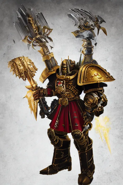 Image similar to armor portrait heros warhammer 4 0 k horus heresy fanart - the primarchs emperor by johannes helgeson animated with vfx concept artist & illustrator global illumination ray tracing hdr fanart arstation zbrush central hardmesh 8 k octane renderer comics stylized