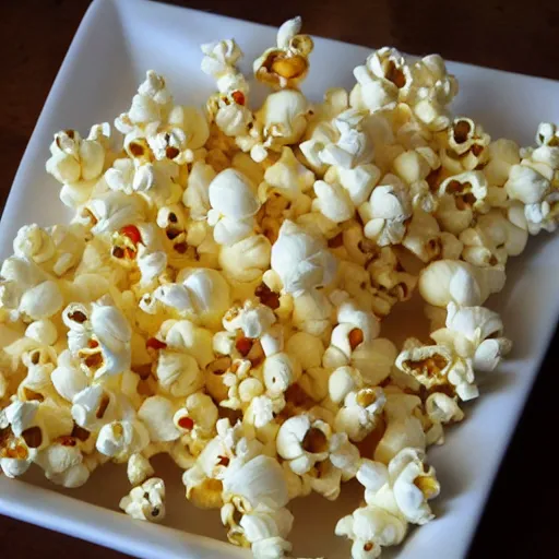 Prompt: popcorn in the shape of a chicken