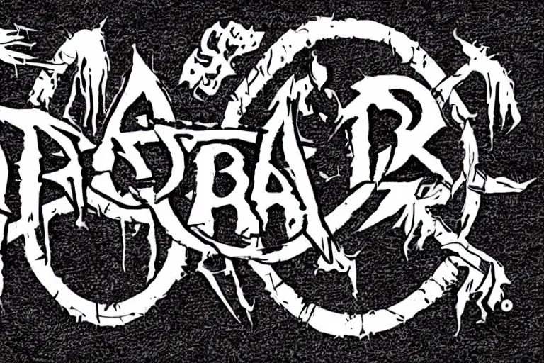 Image similar to a logo for a hardcore punk band named RAROS, very very bad and sloppy made