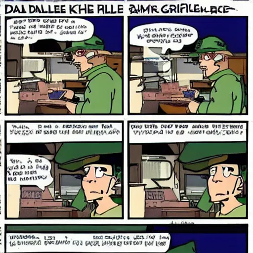 Image similar to dale gribble discovering 4 chan on his computer king of the hill