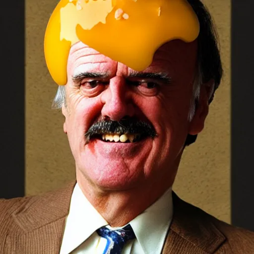 Image similar to cheese john cleese made out of cheese as a cheese