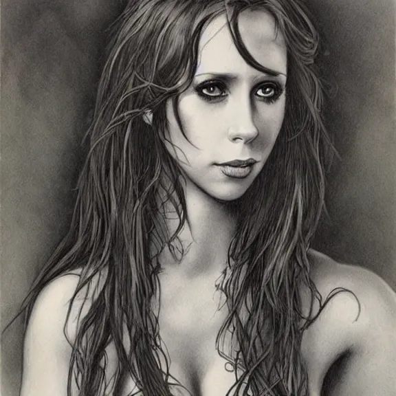 Image similar to a highly detailed portrait of jennifer love hewitt in the style of luis royo and in the style of charles dana gibson.
