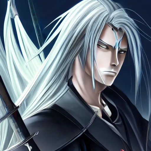 Image similar to portrait of sephiroth, anime fantasy illustration by tomoyuki yamasaki, kyoto studio, madhouse, ufotable, trending on artstation