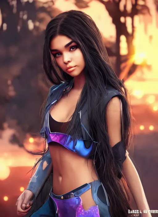 Image similar to Madison Beer as a video game character, digital art, unreal engine, unreal engine render, blender render, render, 4k, coherent