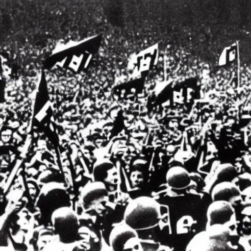Image similar to joyful crowds of the Third Reich