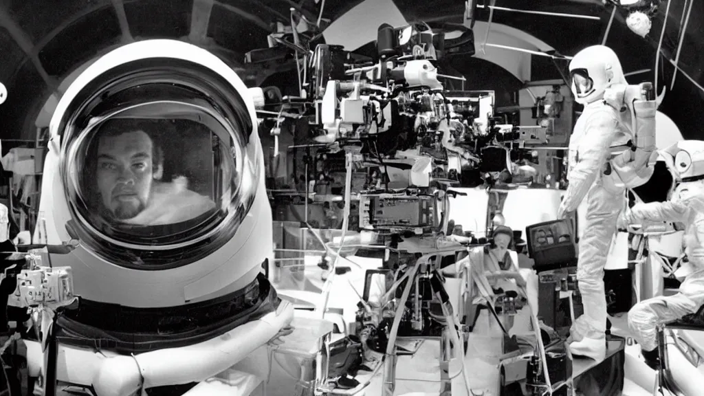 Image similar to behind the scenes of 2001 a space odyssey