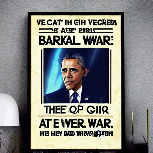 Image similar to barrack obama in a star wars poster