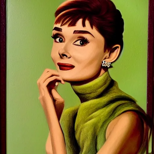 Prompt: audrey hepburn art by bartolommeo carducci