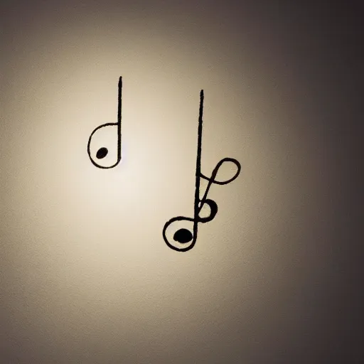 Prompt: a polished bronze sculpture of music notation, three quater notes, art installation, cinematic light, shadows, 8 k, unreal render, reflections,