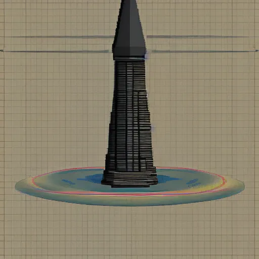 Image similar to Orthanc of the Flat earth, orthographic,2d ,flat