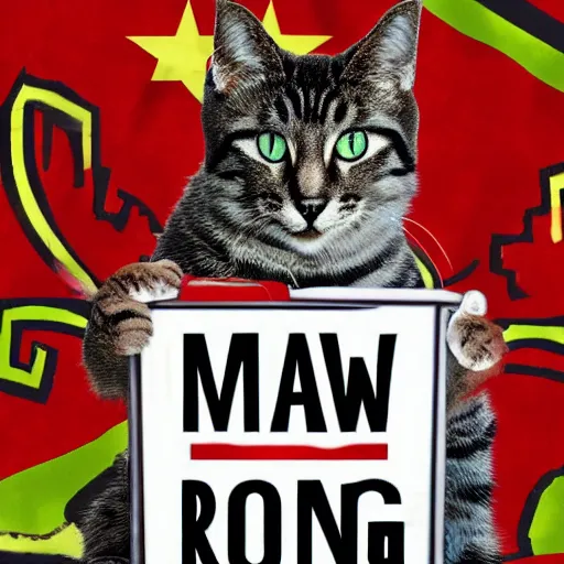 Prompt: Meow Zedong.