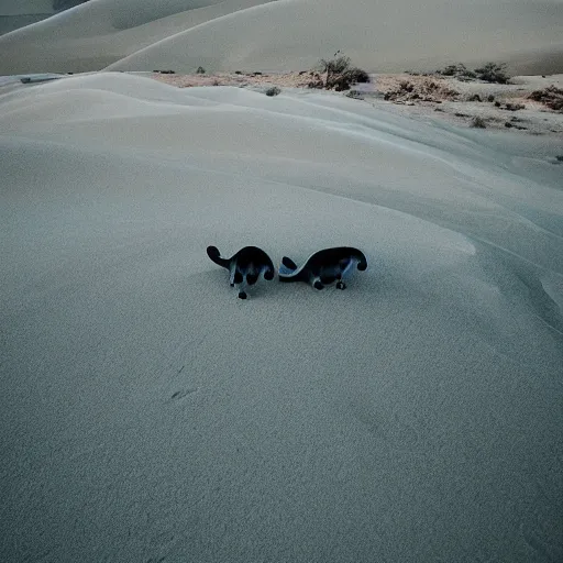 Image similar to 🐋 as 🐼 as 🦕 as 👽, desert photography by shunji dodo