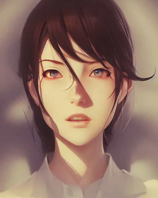 Image similar to ambient cave lighting, detailed face, by makoto shinkai, stanley artgerm lau, wlop, rossdraws