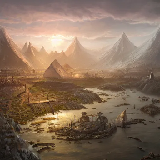 Image similar to viking city landscape photprealism ultradetailed digital art, irina french, heraldo ortega, mandy jurgens, golden ratio, art canvas, award winning, masterpiece trending on artstation 8 k 1 5 0 mpx