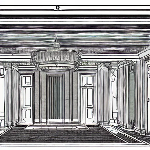 Image similar to interior blueprint of a mansion