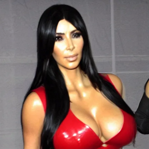 Image similar to kim kardashian cosplaying tifa lockheart