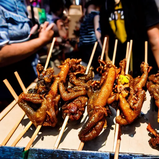 Prompt: NYTimes article: Spicy Frog on a stick, the street food taking over NYC