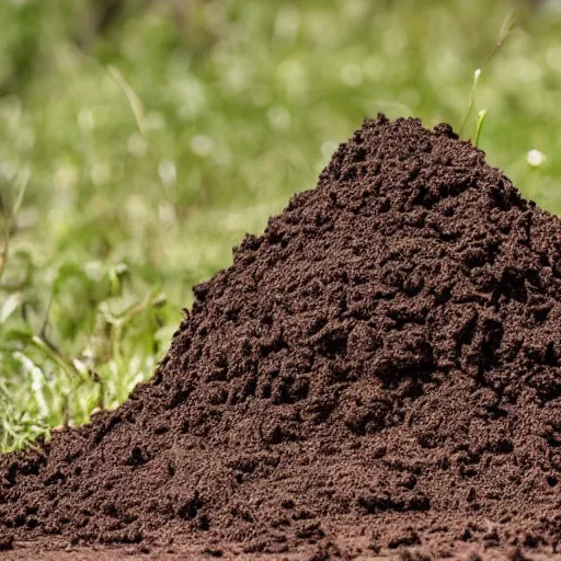 Prompt: Cherdleys eating a pile of dirt