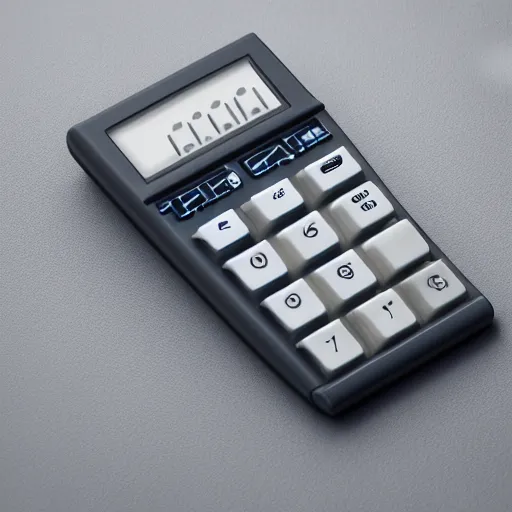 Image similar to futuristic calculator, sleek design