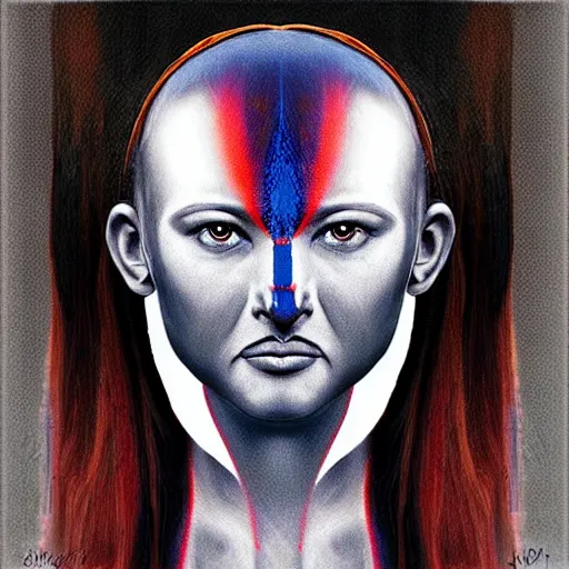 Prompt: “sango God of thunder plaited hair lightning facial details symmetrical digital art oil painting”