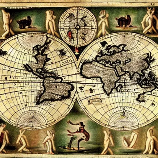 Image similar to an ancient map telling us where the lost treasure is hidden