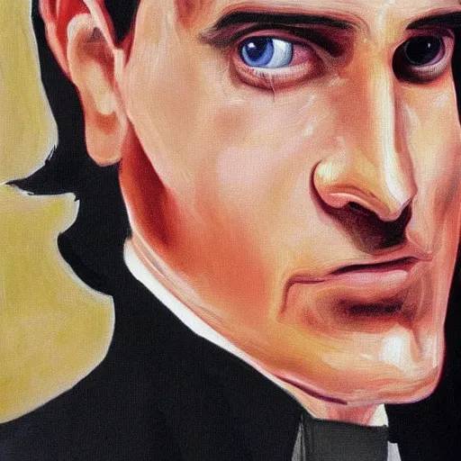 Prompt: Patrick bateman, classic painting
